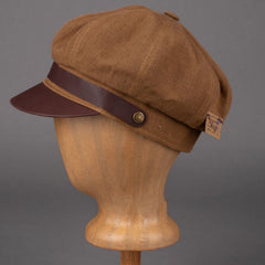 Casquette Stetson Rider en coton ciré marron clair. Pièces britanniques Lucerne.