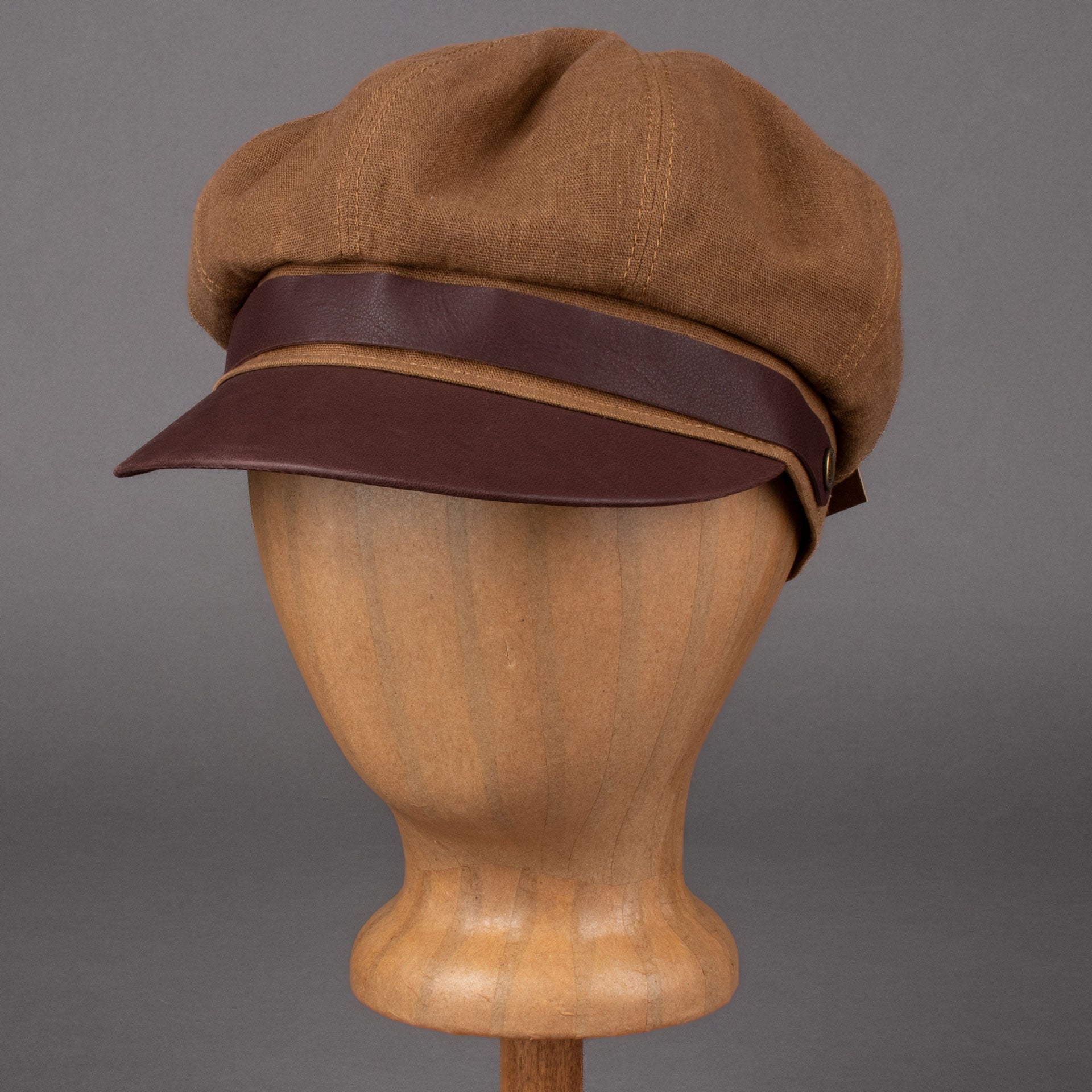 Casquette Stetson Rider en coton ciré marron clair. Pièces britanniques Lucerne.