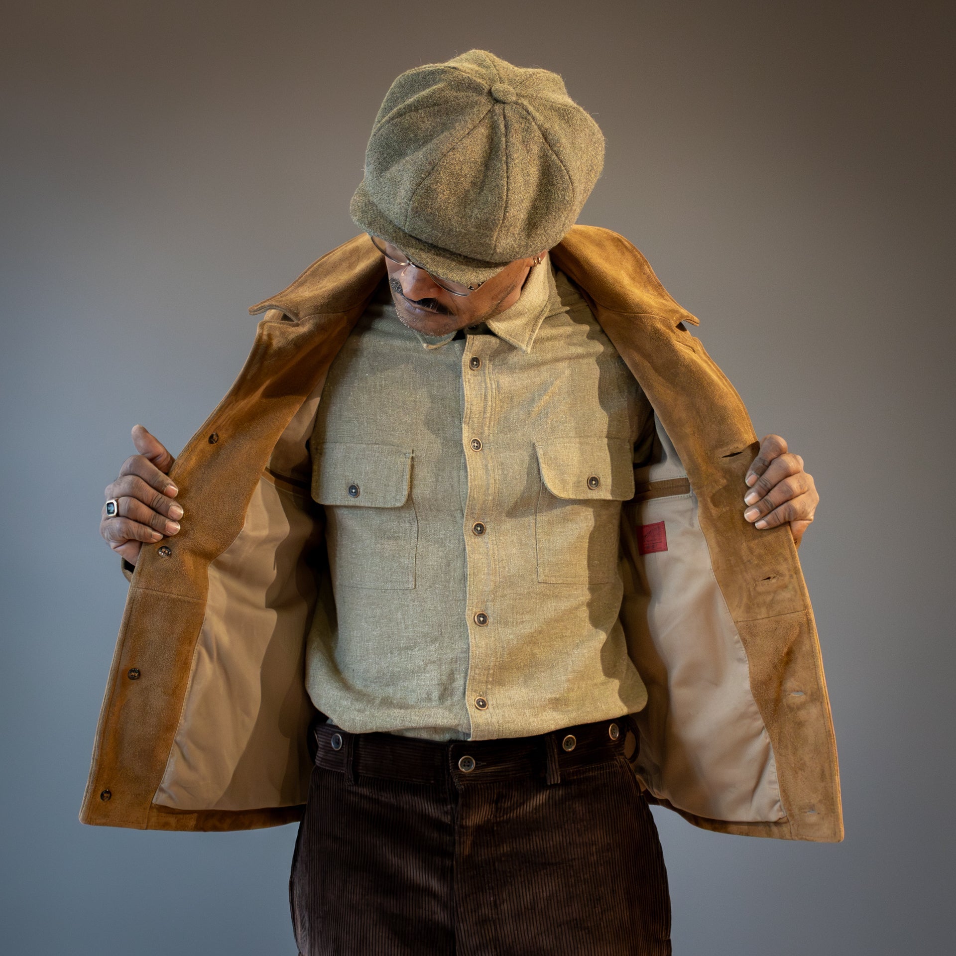 StewartFinn Lederjacke - Rough Suede TobaccoJackenBritish Parts Luzern