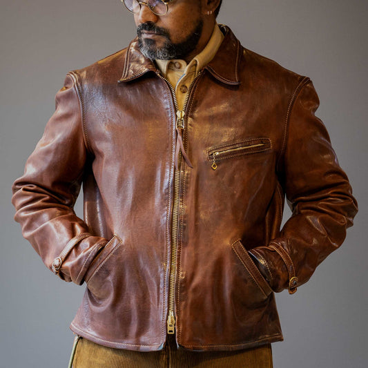 Thedi LeathersMTC - 1279720 Veste en cuir de cheval BrownJackenBritish Parts Luzern