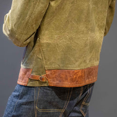 Thedi LeathersVeste en toile avec cuir de buffleVestesBritish Parts Lucerne