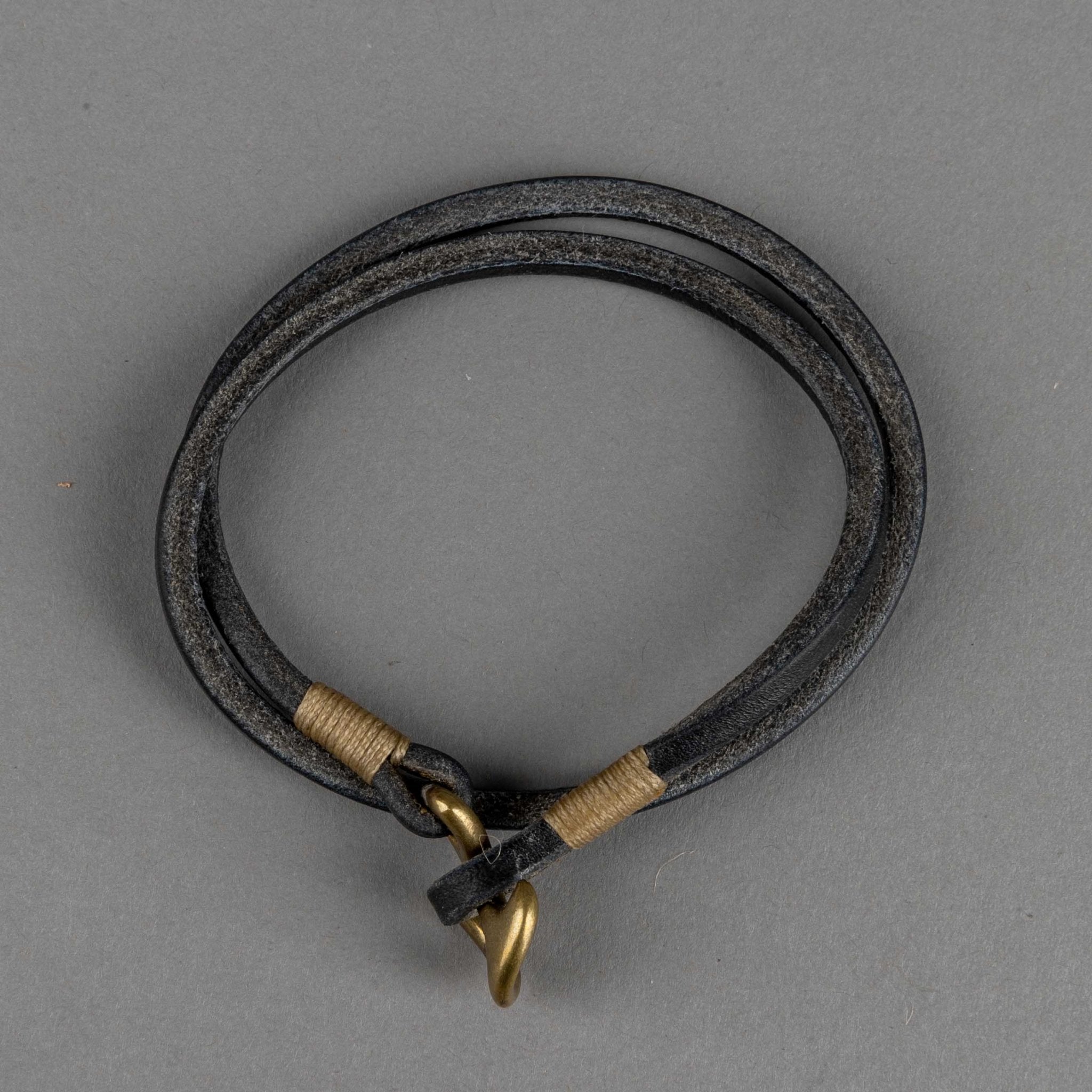 Timeless LeatherBracelet à spirales noirBritish Parts Luzern