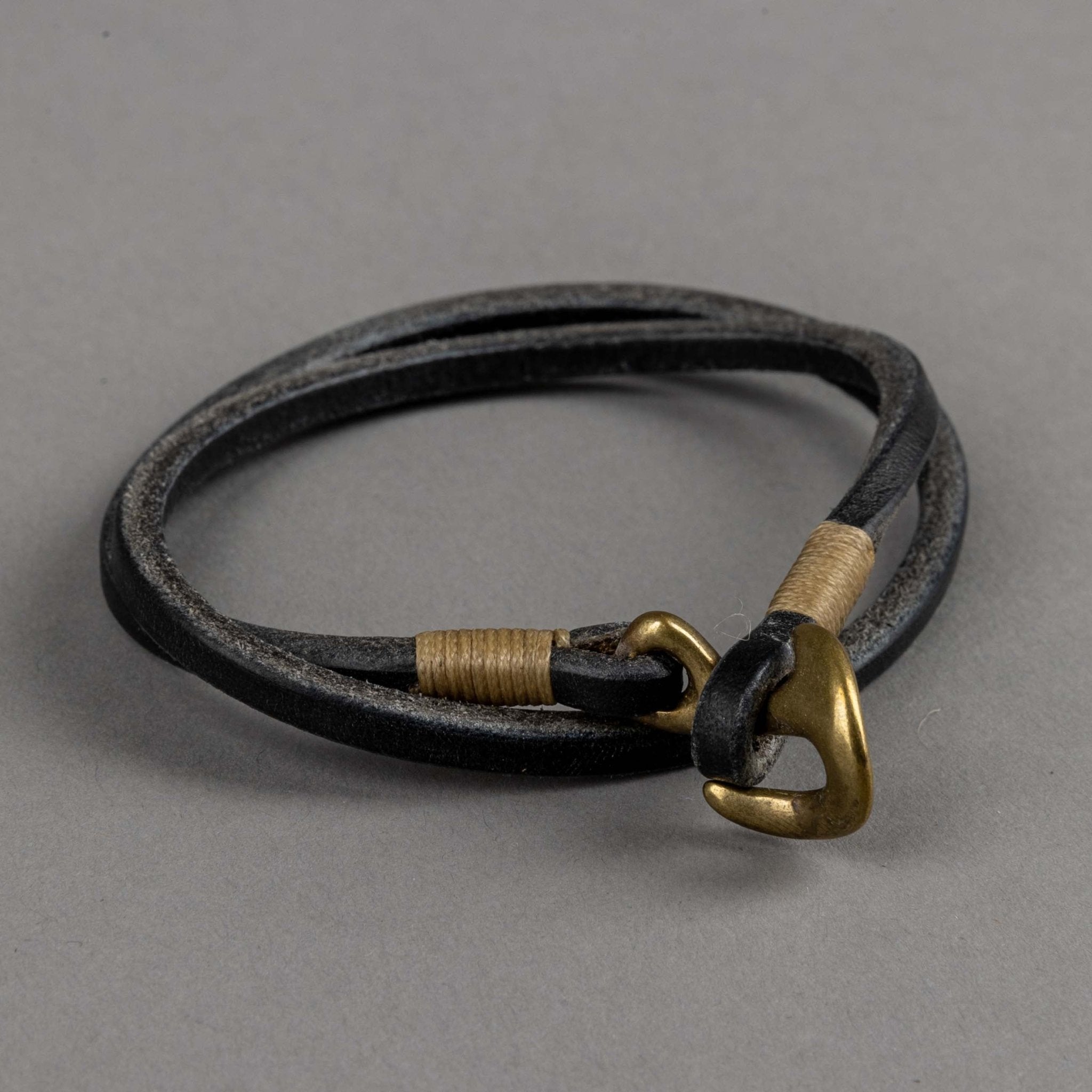 Timeless LeatherBracelet à spirales noirBritish Parts Luzern