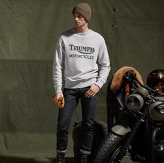 Triumph MotorcyclesSweat-shirt Radial grisT-shirt à manches longuesBritish Parts Lucerne