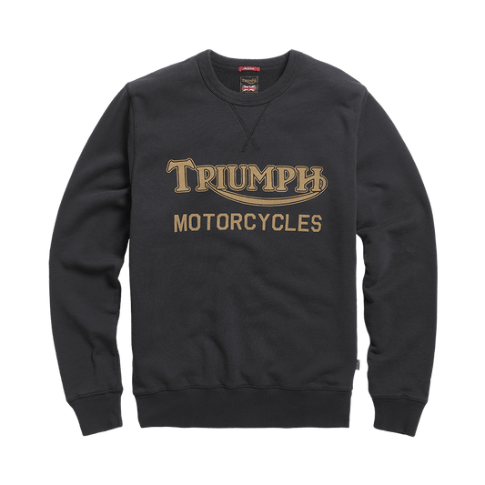Sweat-shirt Triumph Motorcycles Radial noir à manches longues British Parts Luzern