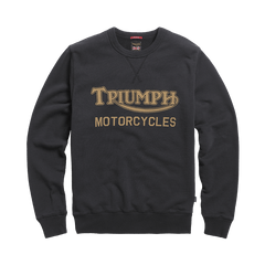 Sweat-shirt Triumph Motorcycles Radial noir à manches longues British Parts Luzern