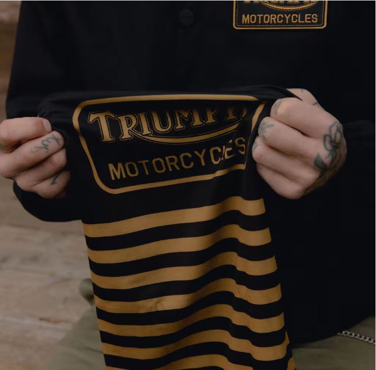 Triumph MotorcyclesTriumph Pinstriped FoulardTextileBritish Parts Luzern